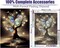 Diamond Painting Kits for Adults. Butterfly Tree of Life Diamond Art Full Drill Round Gem Art 5D Diamond Dots Diamond Kits for Beginners Gem Art Painting Suitable Home Wall Decor 12x16inch